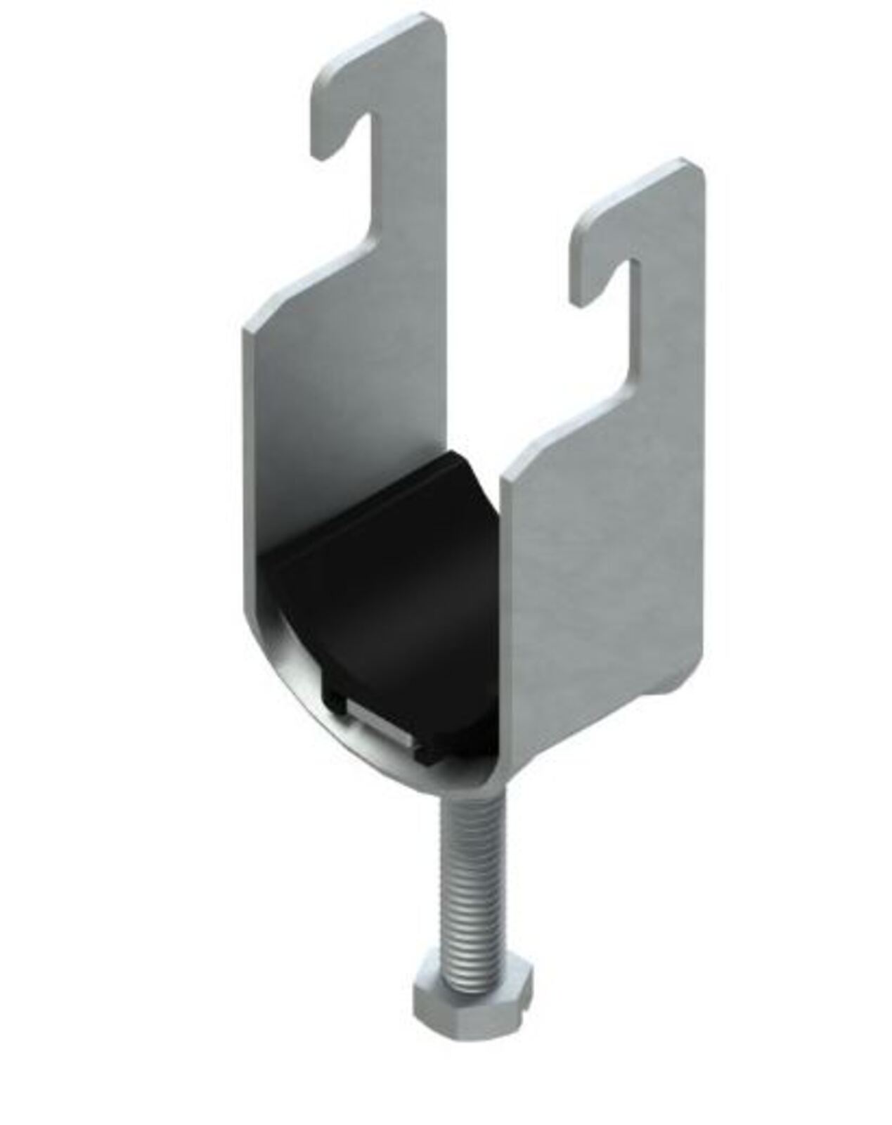 Clamp f/1 cable Ø 40-46 slot 18-22mm steel hot-dip galv